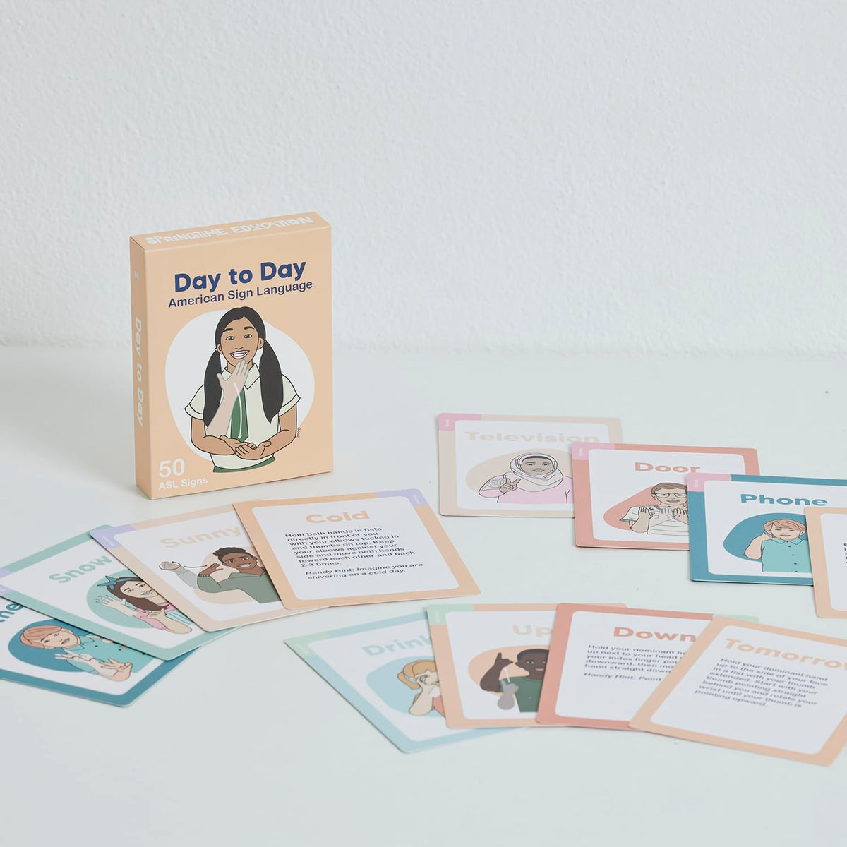 Springtime Education ASL flash cards seasons pack includes weather and seasonal signs