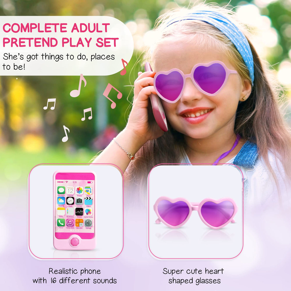 Sprinkles Toyz pink heart sunglasses completing the mini adult look.