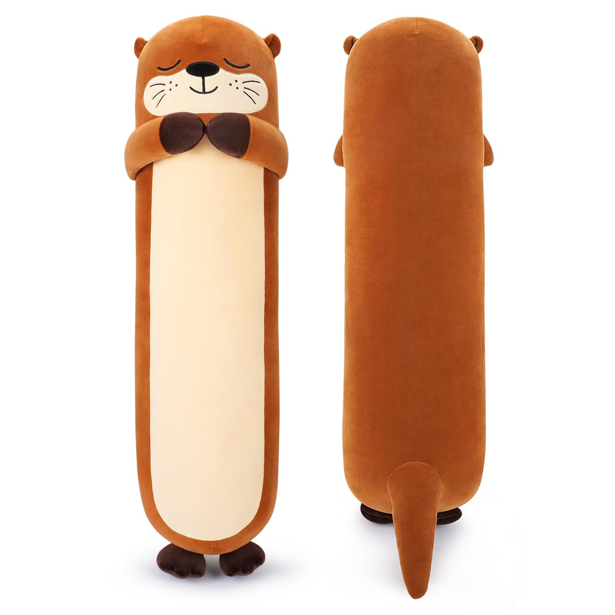 Sprinqdawin 33.5-inch otter plush as a long cuddle pillow and decor accent.