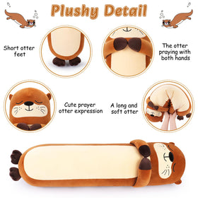 Sprinqdawin vacuum-packed otter plush recovers after unpacking.