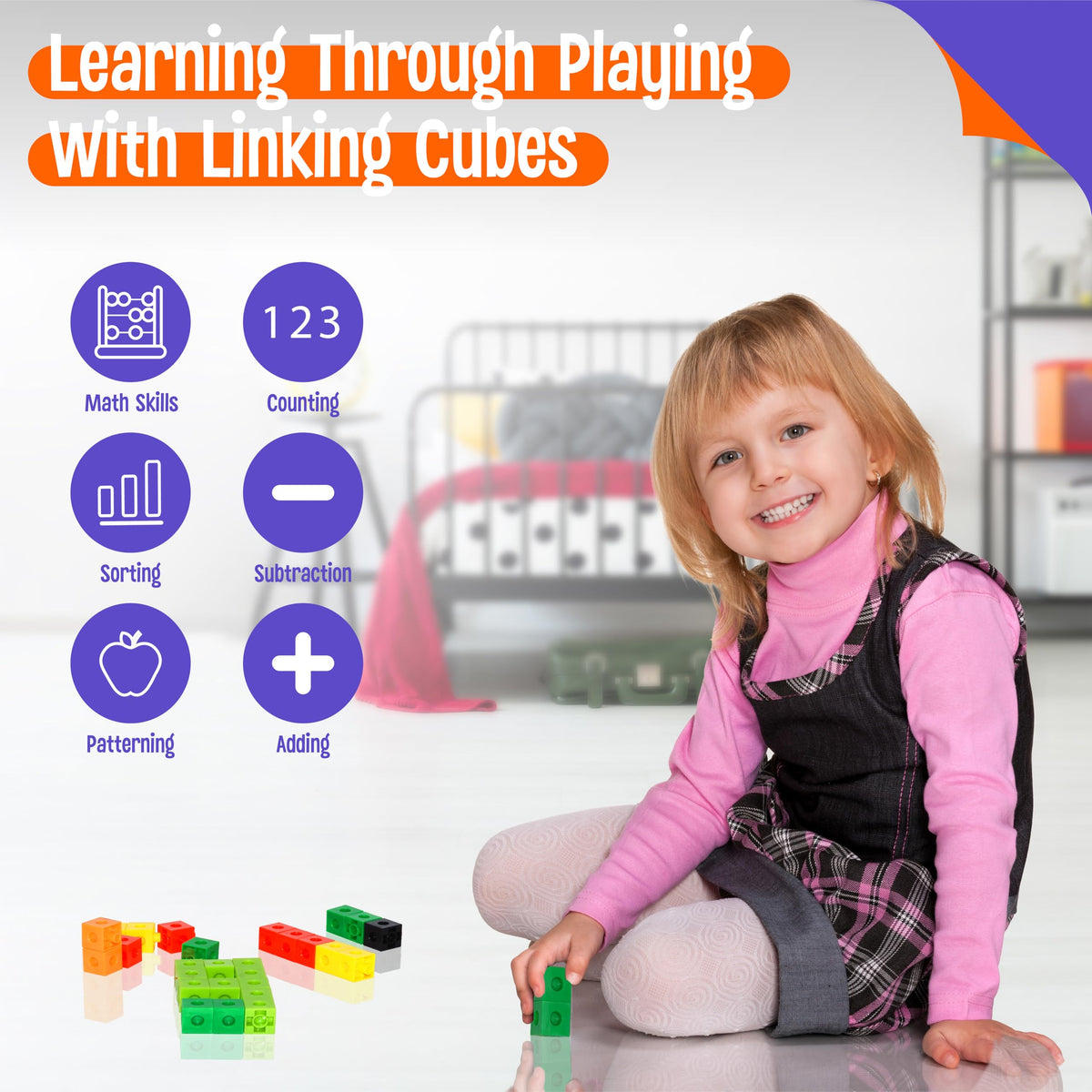SpriteGru premium safe plastic blocks ensure durable smooth play for small hands