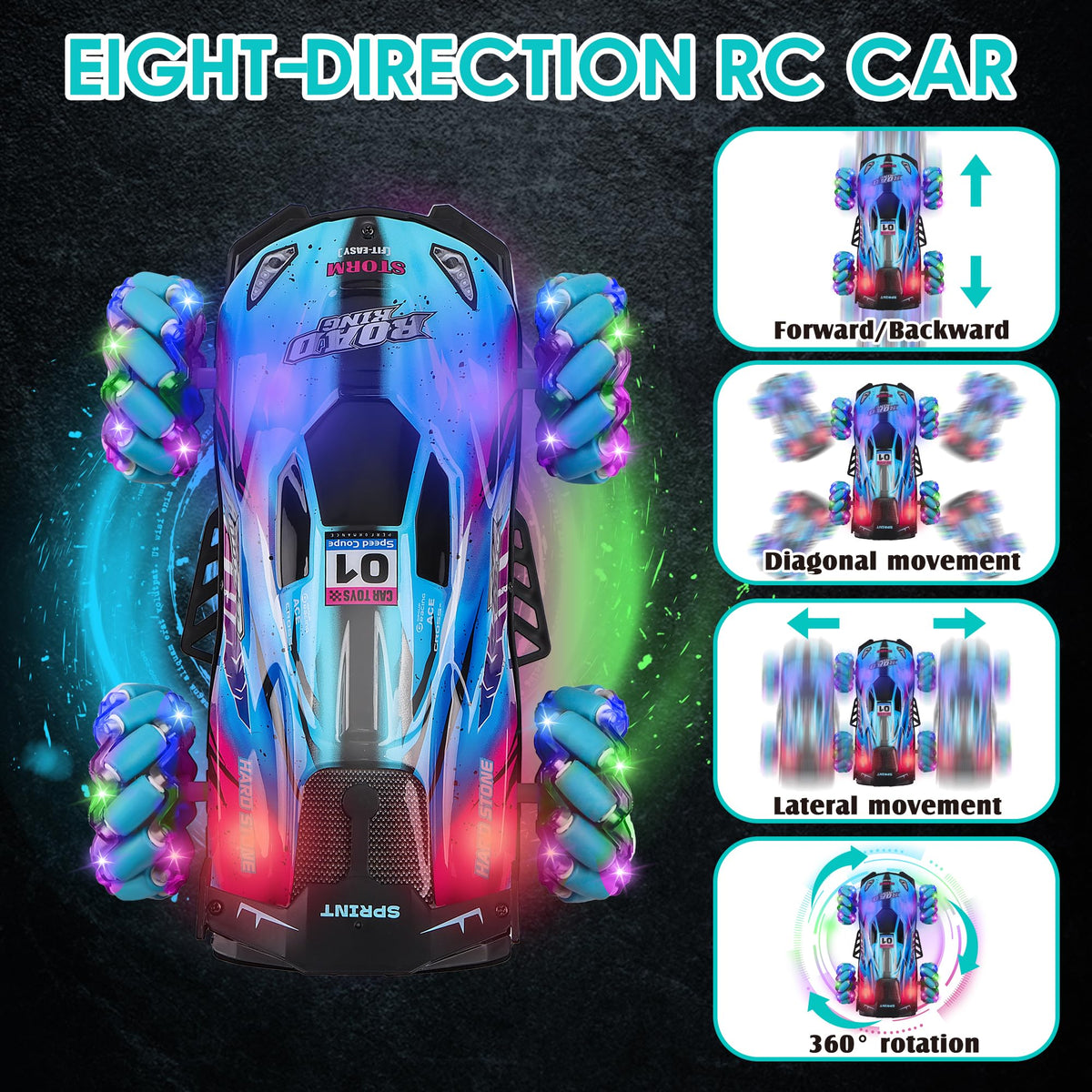 SPRSHY RC car delivers 360-degree rotation for dramatic stunts