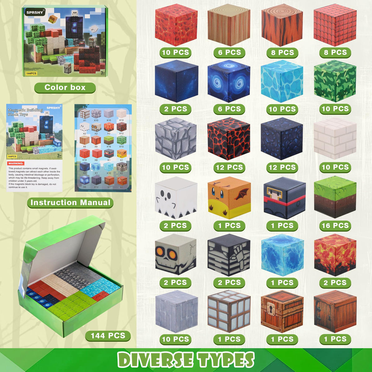 SPRSHY safety-certified magnetic blocks for worry-free, engaging play