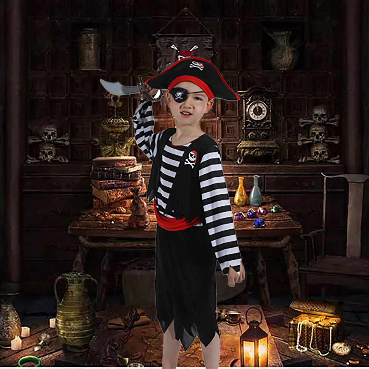 SPUNICOS Pirate Costume Hat adds authentic look for parties and photo moments