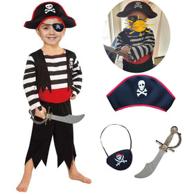SPUNICOS SP Funworld pirate jumpsuit for kids, ideal for Halloween adventures.