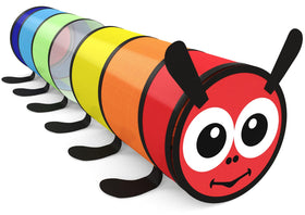 SPXKD kids play tunnel with colorful 6ft design for safe indoor and outdoor crawling fun.