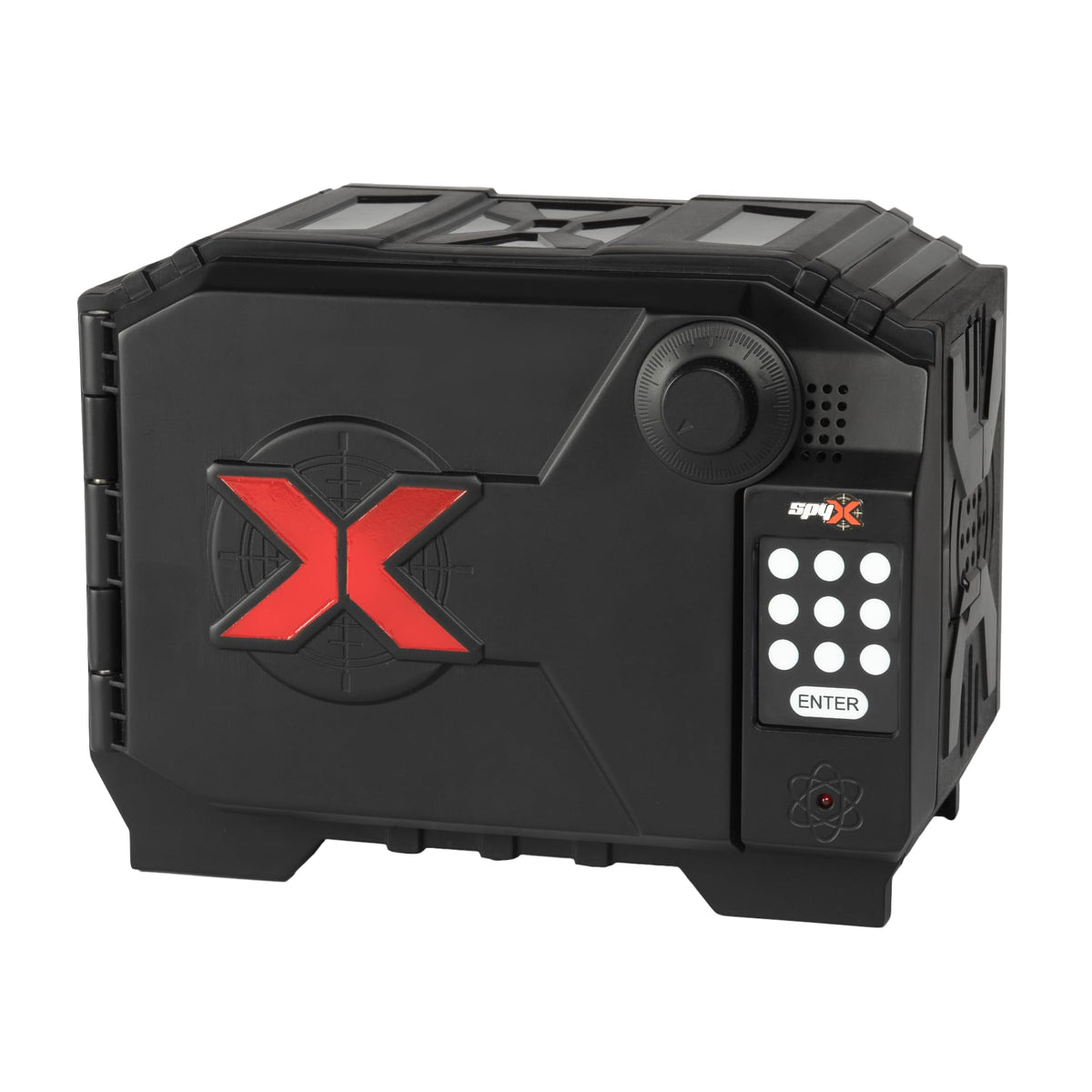 SpyX Alarm Safe access key shown for quick setup with young agents.