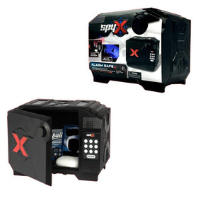 SpyX Alarm Safe front view with digital keypad for secure code entry.