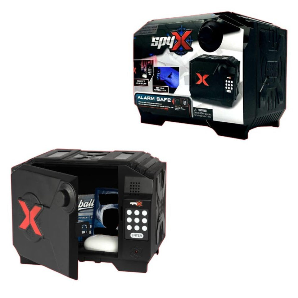 SpyX Alarm Safe front view with digital keypad for secure code entry.