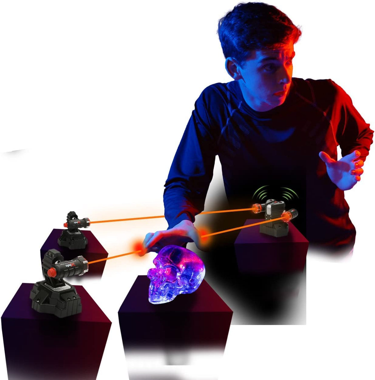 SpyX Lazer Trap Alarm detects motion up to 4 ft for flexible placement