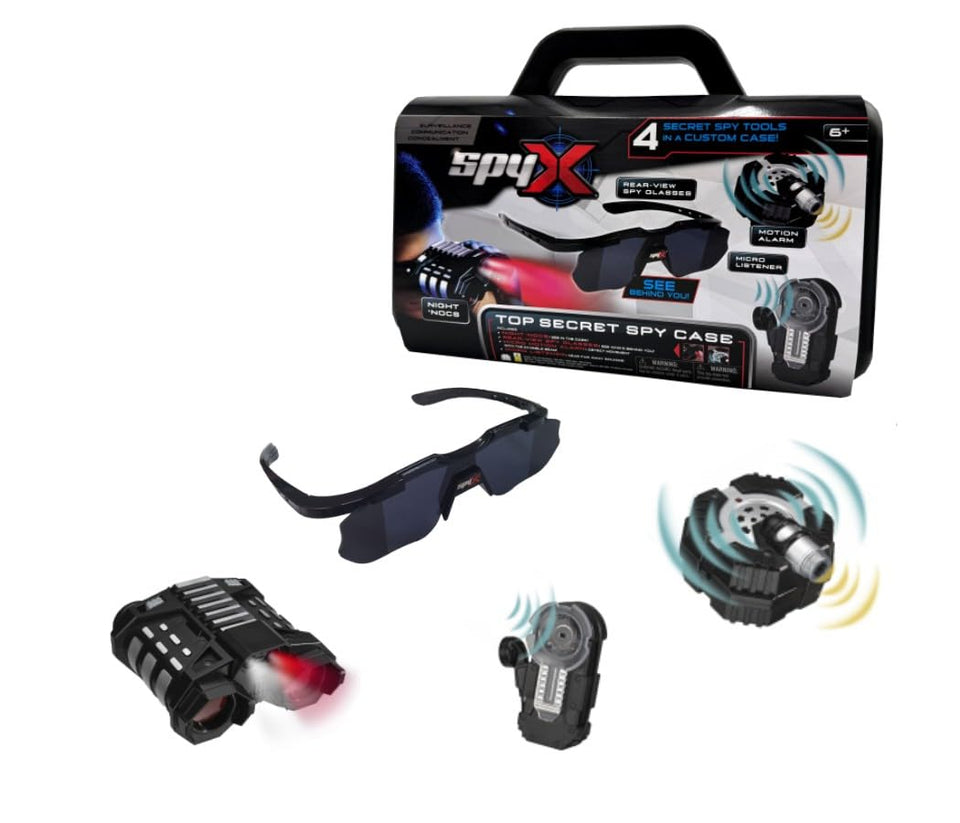 SpyX Top Secret Spy Case night vision goggles for low light missions and stealth play