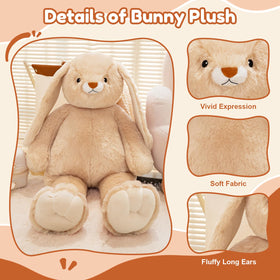 SQEQE Big Bunny 39-inch ears plush for imaginative play.