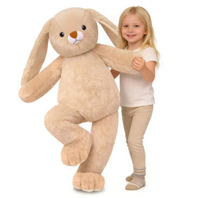 SQEQE Big Bunny 39-inch face plush offers cozy hugs and friendly vibes.