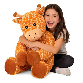 SQEQE Big Giraffe 39-inch front view plush for cozy hugs and decor