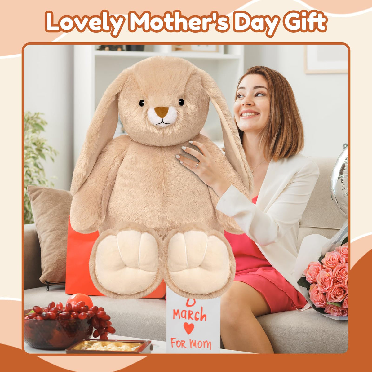 SQEQE Bunny plush nursery-friendly companion for little ones.