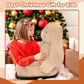 SQEQE Bunny plush sofa cushion-friendly for lounging at home.