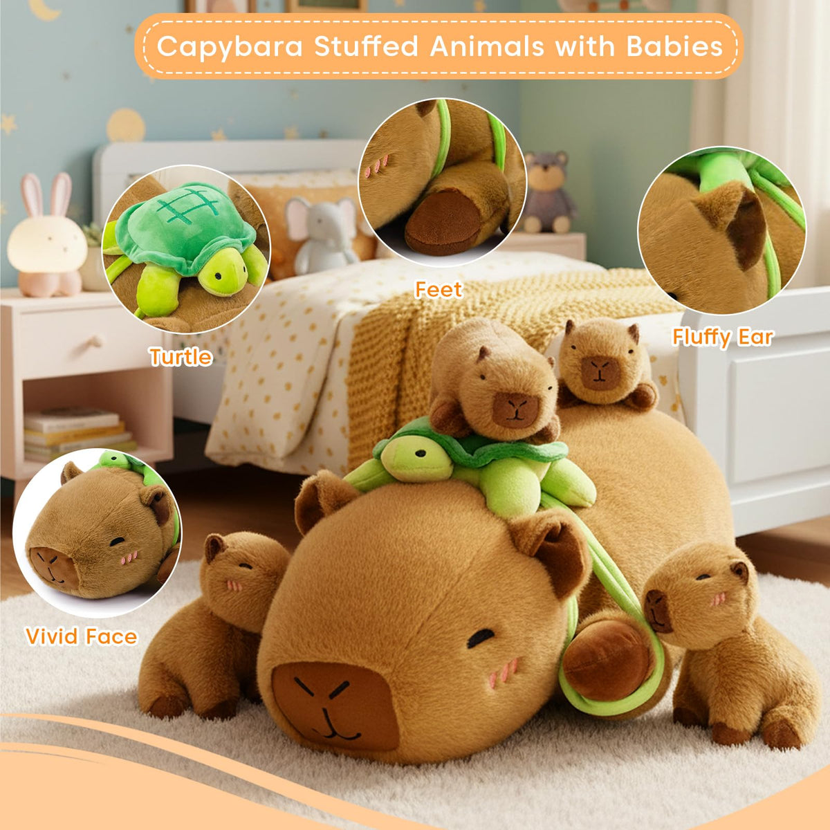 SQEQE capybara baby 1 offers palm sized cuddliness for on the go companions