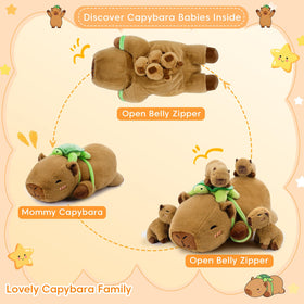 SQEQE capybara baby 2 adds soft textures for pretend family moments