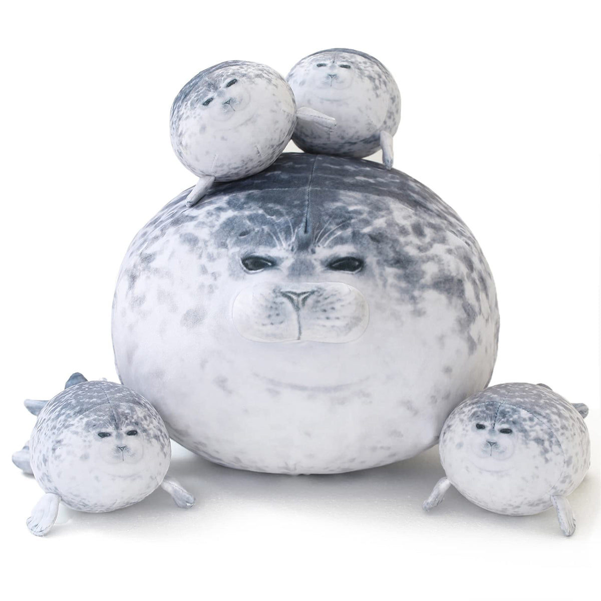 SQEQE chubby seal pillow mommy with tummy for cozy cuddles and play.