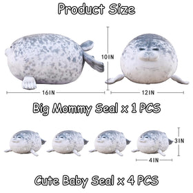 SQEQE chubby seal pillow travel-size companions for on-the-go hugs.
