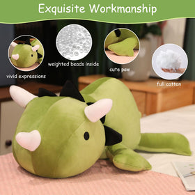 SQEQE dino plush serves as a snug sofa companion