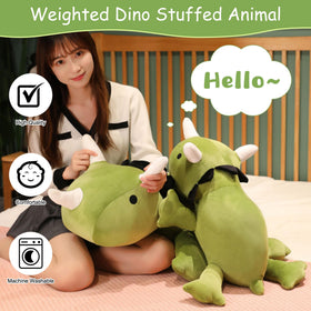SQEQE dinosaur plush with weight bottom design for stable comfort