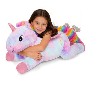 SQEQE Giant Unicorn 43-inch plush, a stunning statement piece for kids’ rooms.