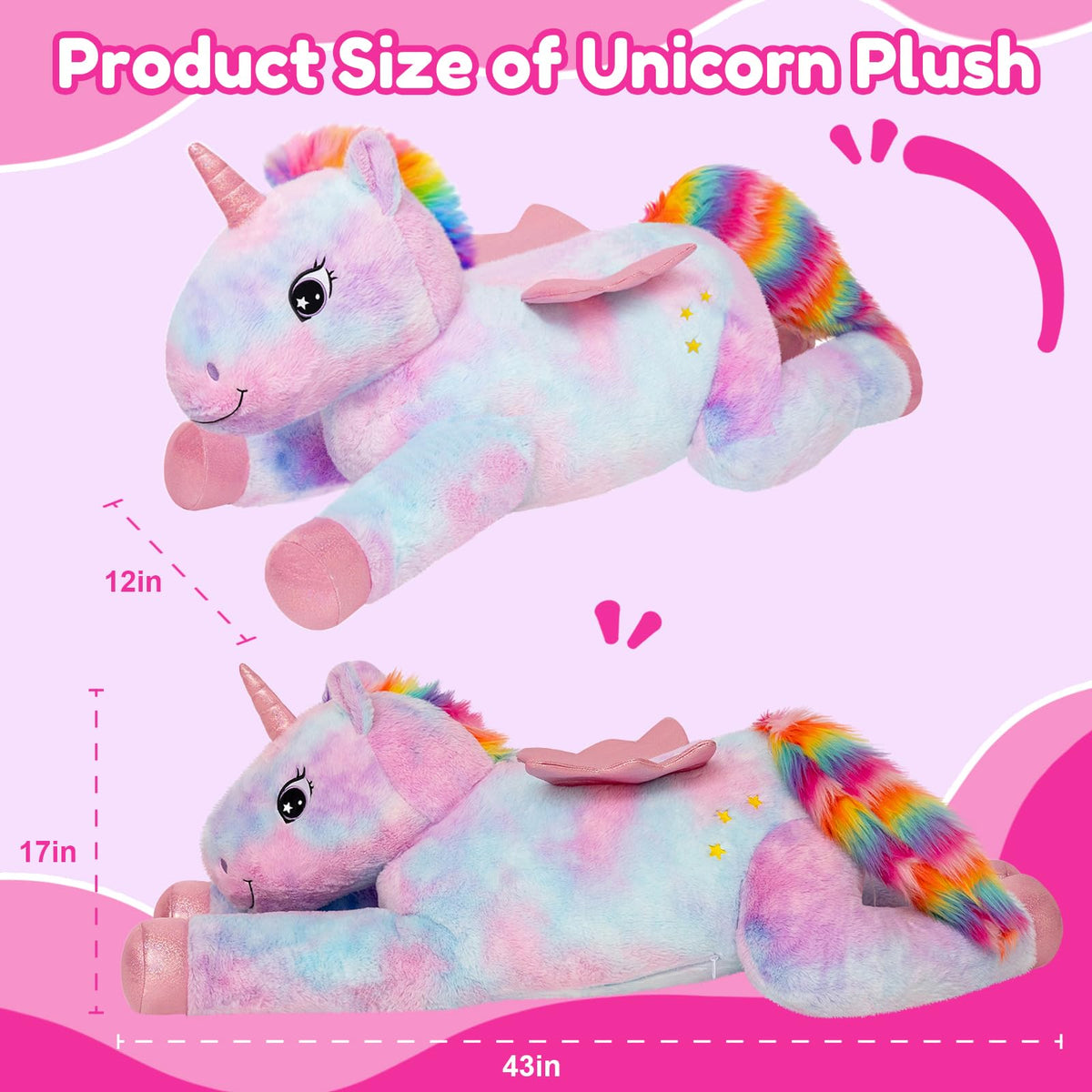 SQEQE unicorn face expression brings friendly charm to playtime.