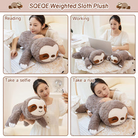 SQEQE nine-point-eight-inch sloth plush portable comfort for travel.