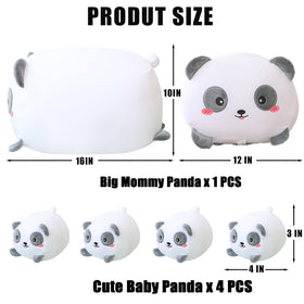 SQEQE Panda family gift-ready set, ideal for birthdays and holidays.
