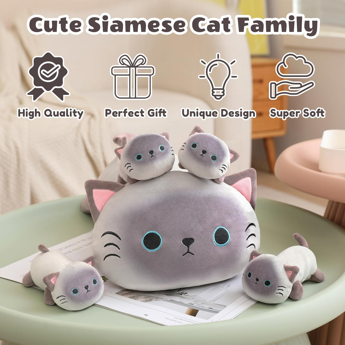 SQEQE plush arrives vacuum-packed, easy to unwrap and fluff later