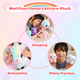 SQEQE unicorn cat plush PP cotton filling provides warm, cozy comfort.