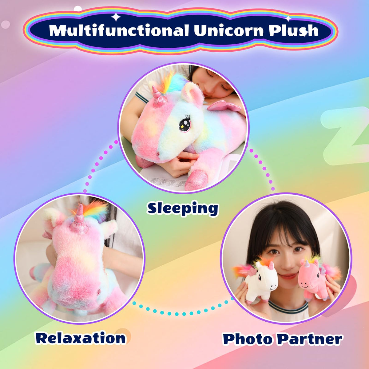 SQEQE Unicorn travel-friendly size easy to carry on trips and on the go play