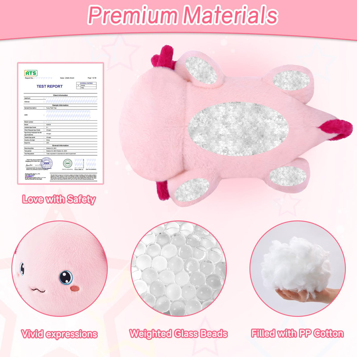 SQEQE weighted axolotl bedtime companion for nightly routines