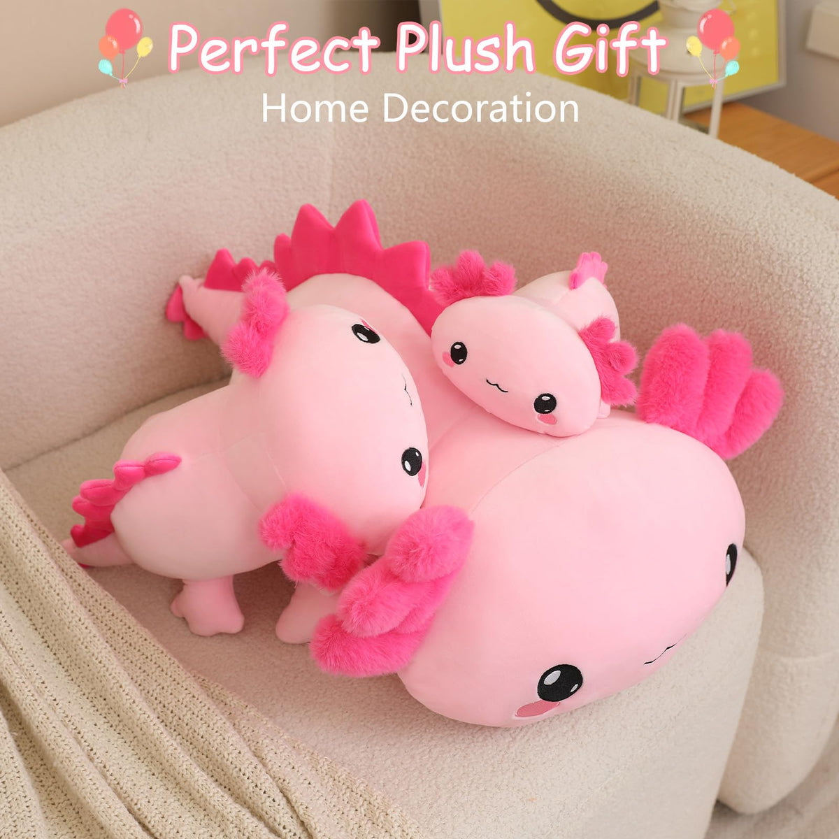 SQEQE 13.8 inch axolotl plush ideal for reading and naps