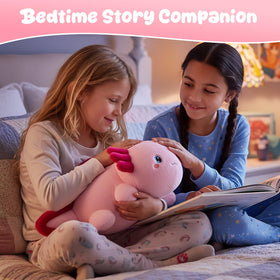 SQEQE weighted axolotl plush available in multiple sizes to fit any space