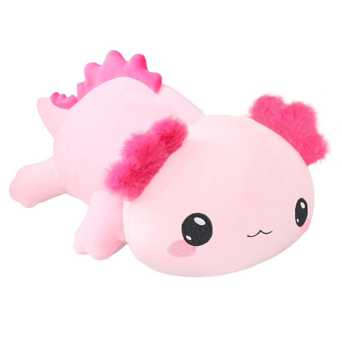 SQEQE weighted axolotl plush head close-up for comforting snuggles and soft texture
