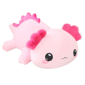 SQEQE weighted axolotl plush head close-up for comforting snuggles and soft texture