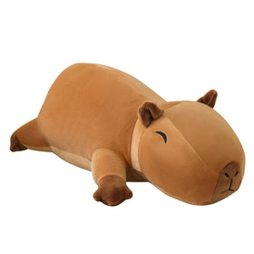 SQEQE weighted capybara plush front view, showcasing soft fabric and calm weight.