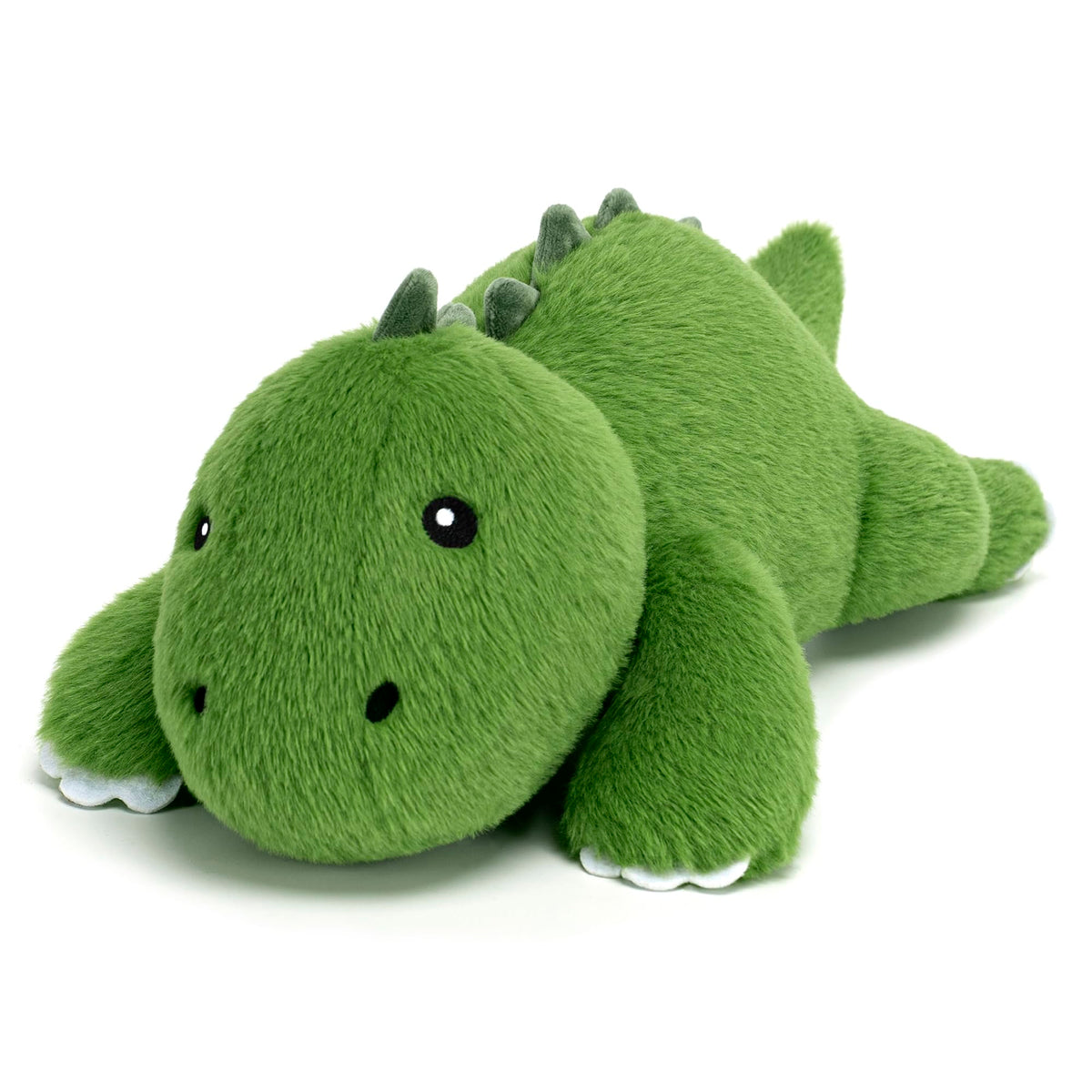 SQEQE weighted dinosaur plush close-up smile for cozy comfort