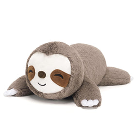SQEQE weighted sloth plush close-up shows soft fabric and inviting texture.