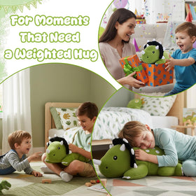 SQEQE weighted Triceratops plush soft fabric ideal for sensitive skin.