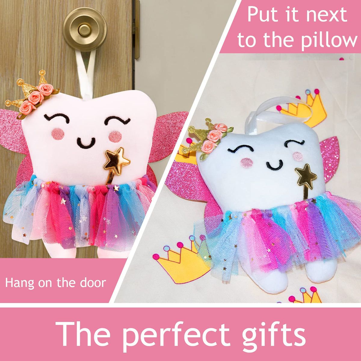 SQIMZAR Plush Doll with glittering wings for fairy-tale bedtime.