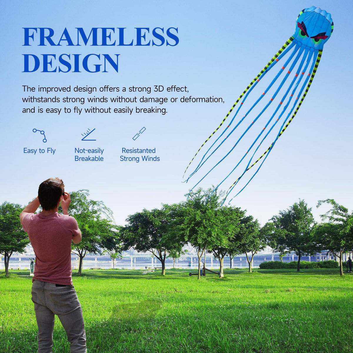 SQLWYLAT foldable kite fits laptop-size when packed