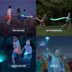 Squad Hero night game with kids ready for fast, active fun.