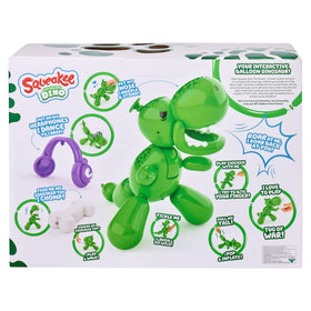Squeakee Dino dances with headphones for party-ready moves