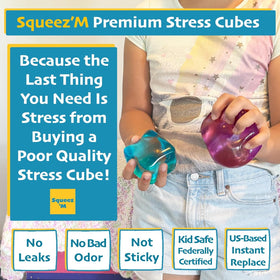 Squeez'M big block cube squeezing action showing satisfying resistance.