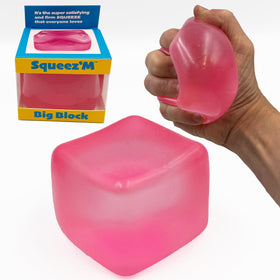 Squeez'M Premium Big Block Cube front view, a tactile tool for focus and play.