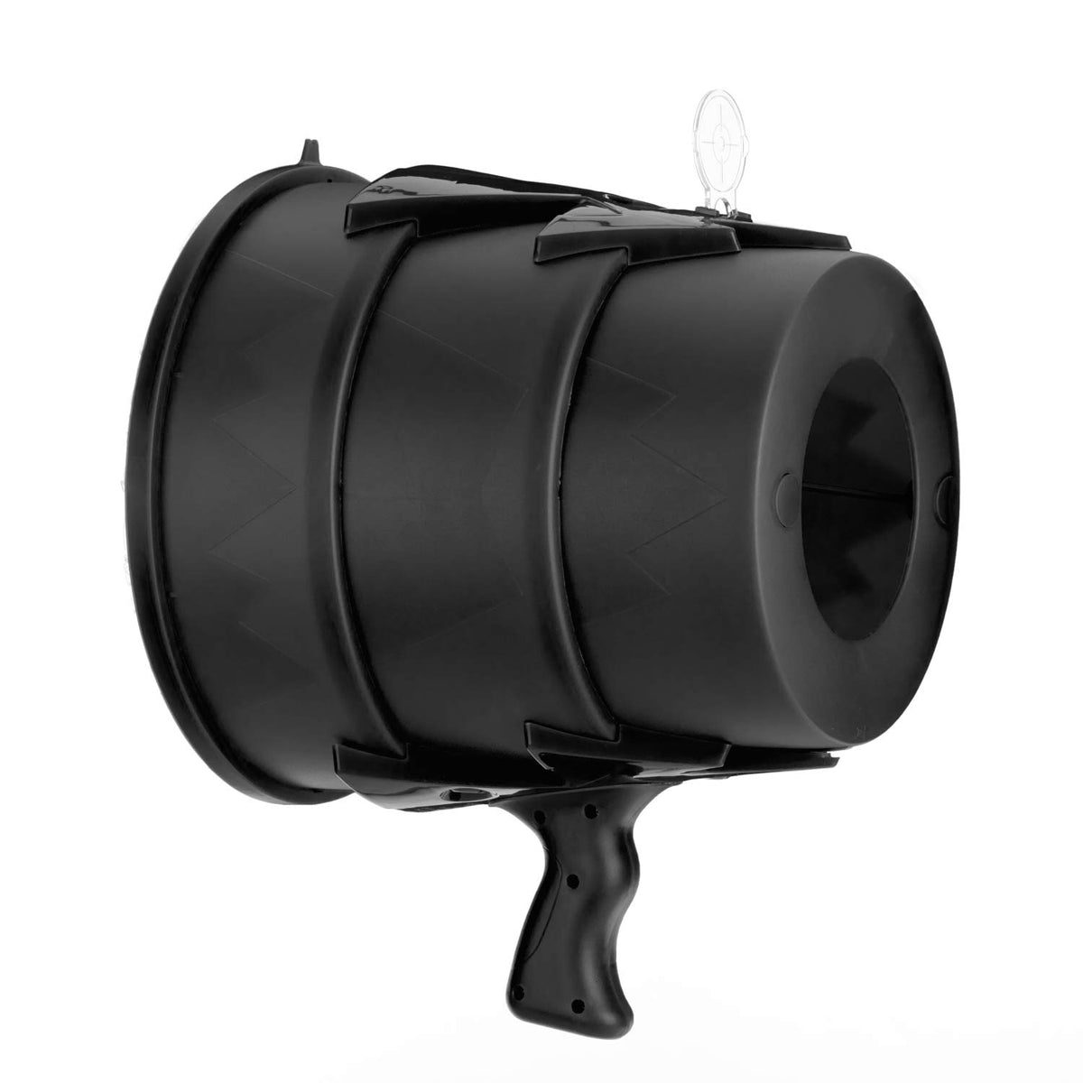 Squirrel Products AirZooka Air Blaster front view showing compact design for indoor and outdoor fun.