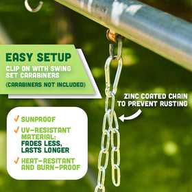 Squirrel Products easy install carabiners blue for quick setup